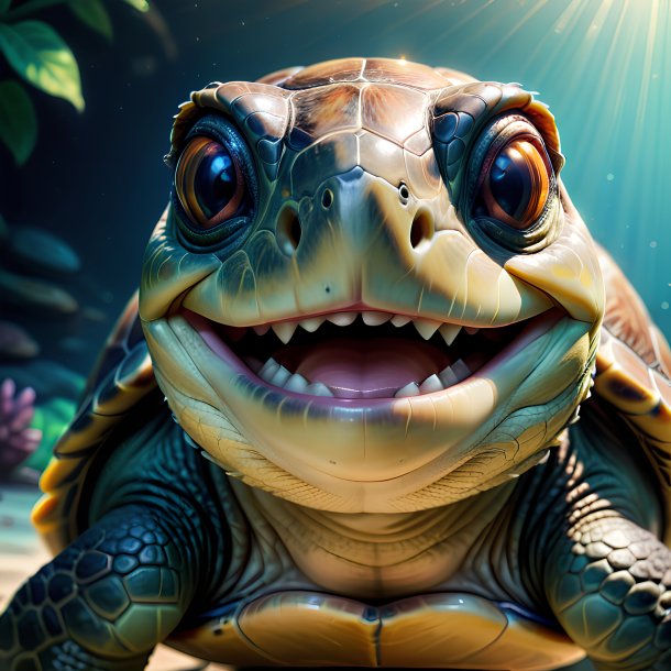 Foto de una tortuga sonriente