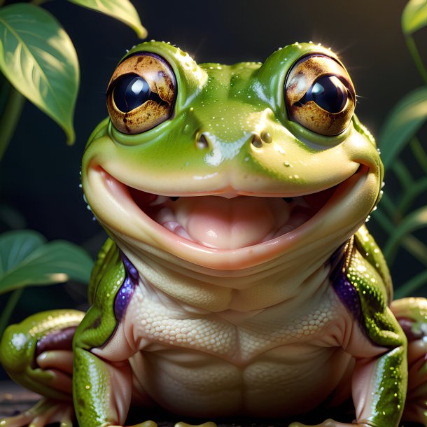 Image d'une grenouille souriante