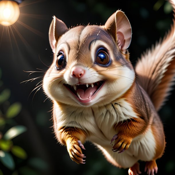 Picture of a smiling flying squirrel