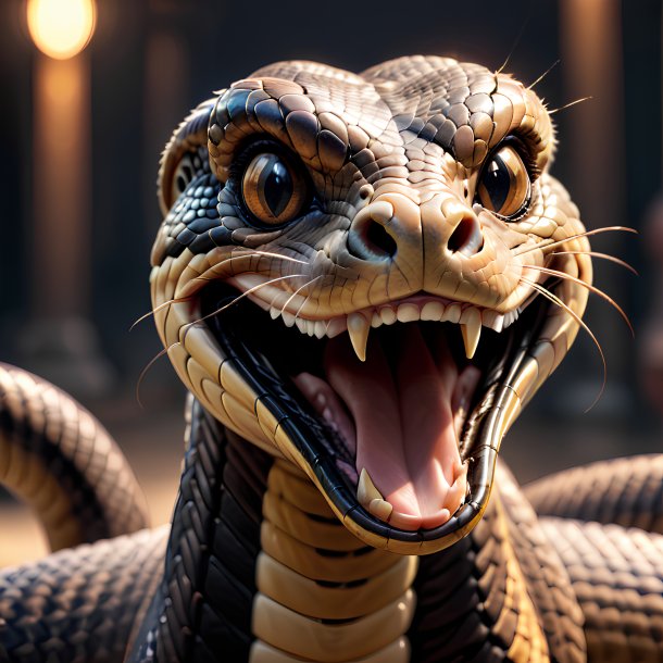 Imagem de uma cobra sorridente