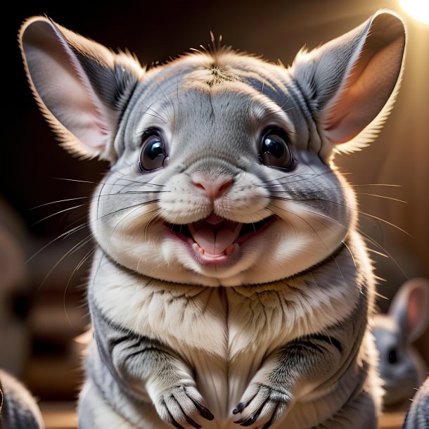 Picture of a smiling chinchillas