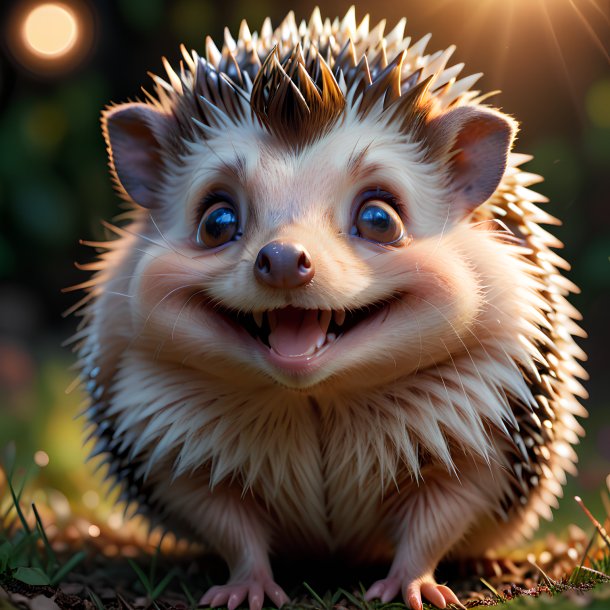 Picture of a smiling hedgehog