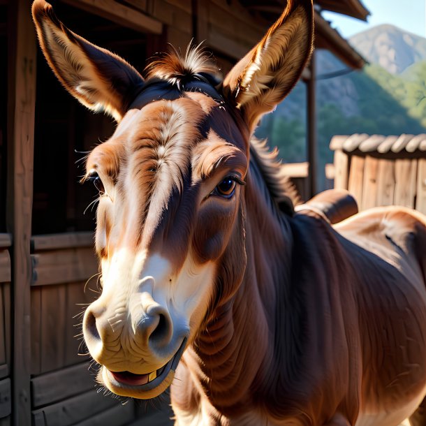 Picture of a smiling mule