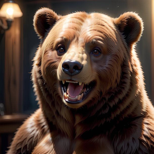 Imagem de um urso sorridente