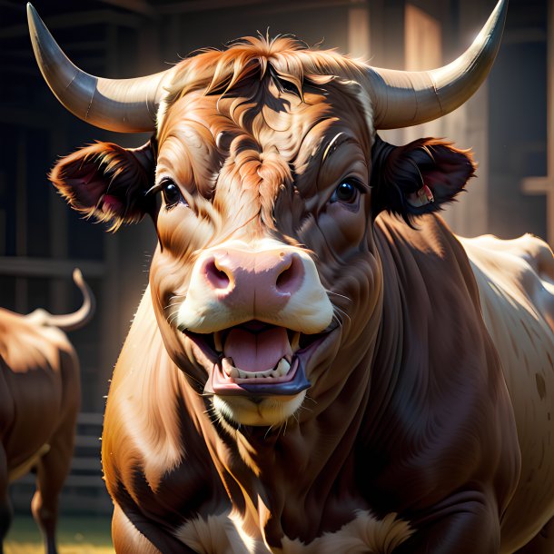 Picture of a smiling bull