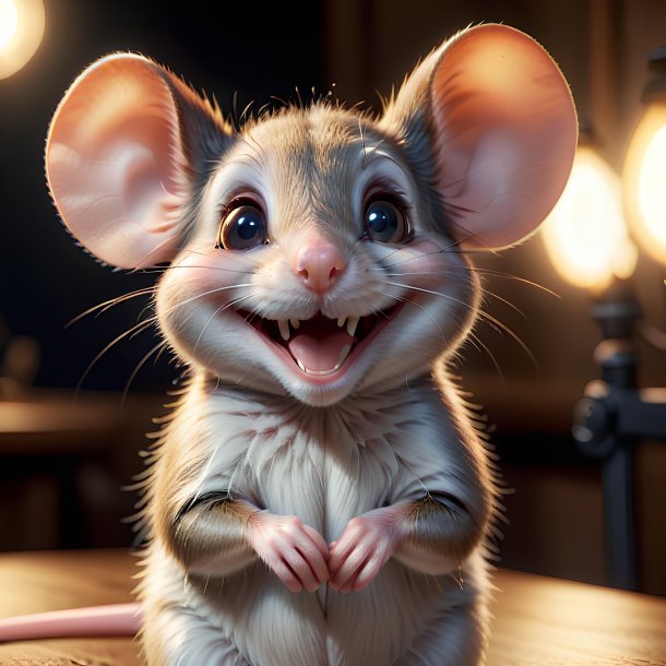 Image d'une souris souriante