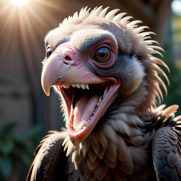 Picture of a smiling vulture