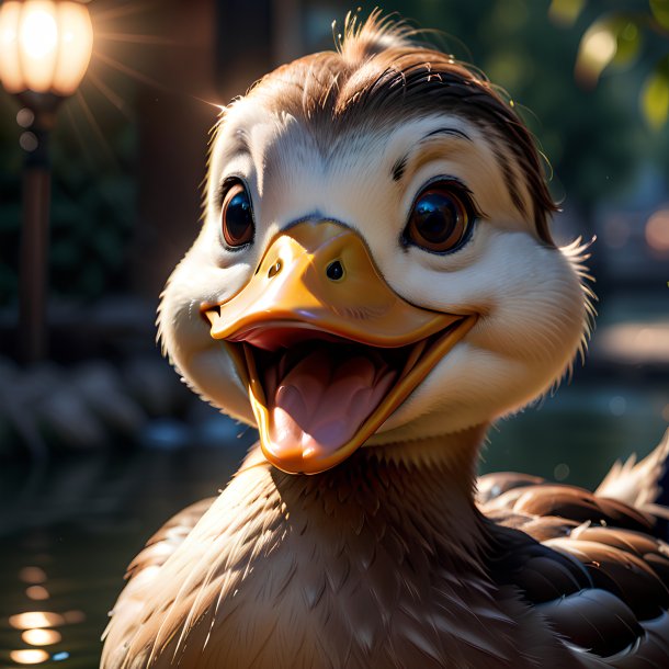 Picture of a smiling duck