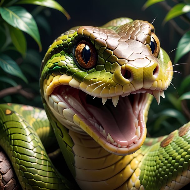 Image d'un serpent souriant