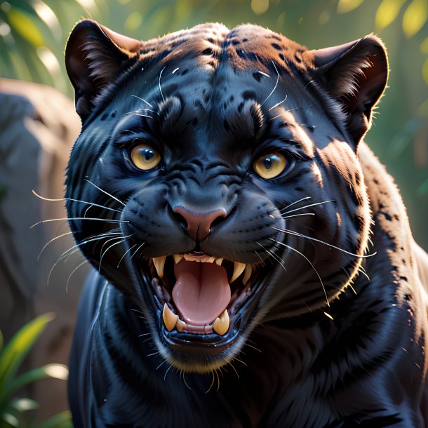 Picture of a smiling panther