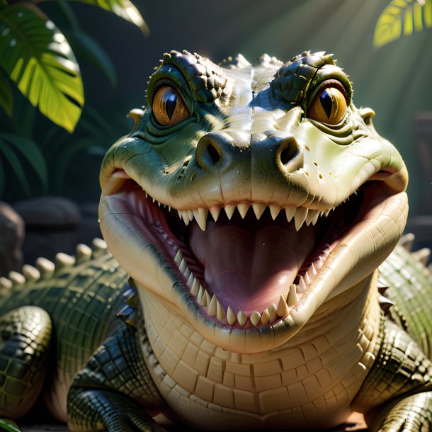 Picture of a smiling crocodile