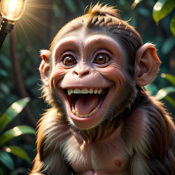 Imagem de um macaco sorridente