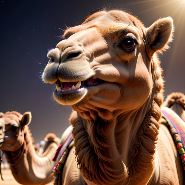 Picture of a smiling camel