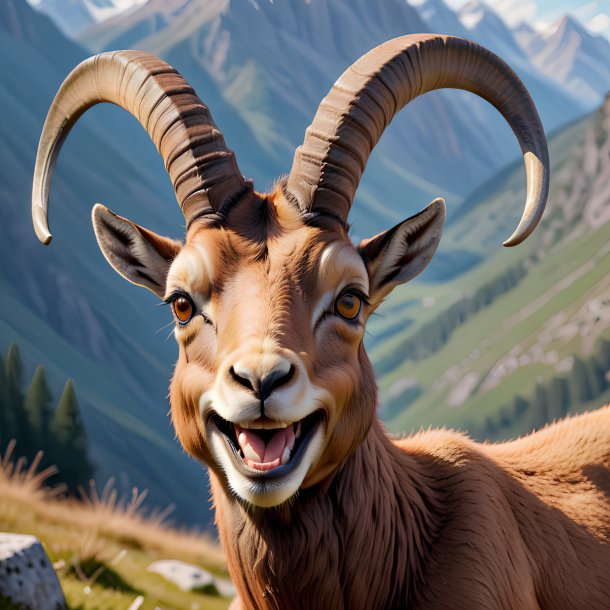 Picture of a smiling ibex
