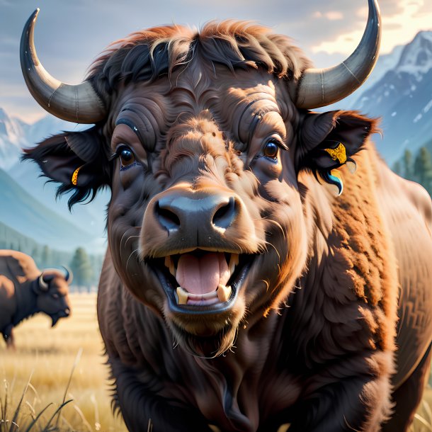 Picture of a smiling buffalo