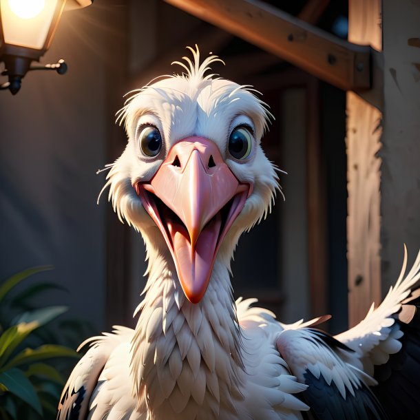 Picture of a smiling stork