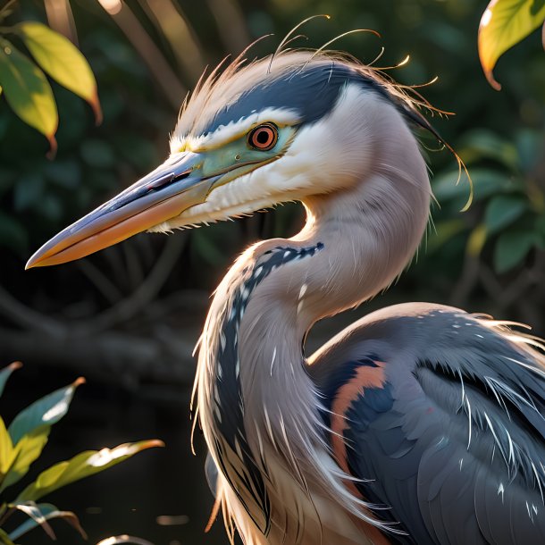 Foto de una garza sonriente