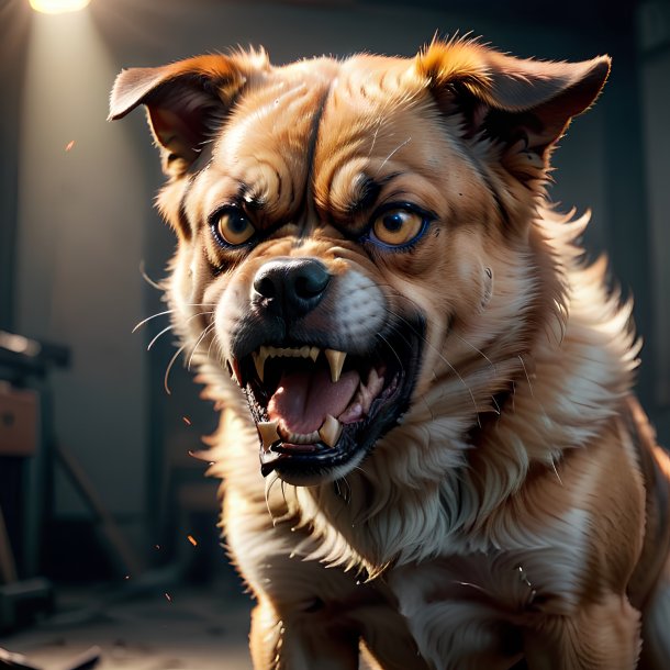 Picture of a angry dog