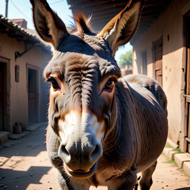 Foto de un burro enojado