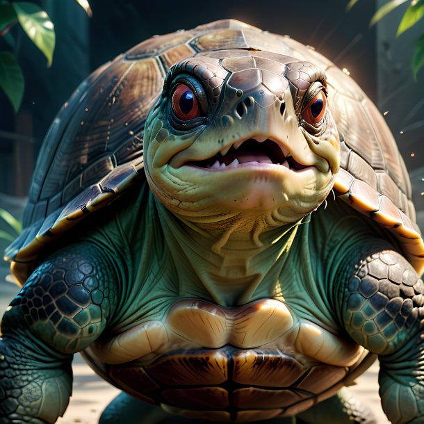 Picture of a angry turtle