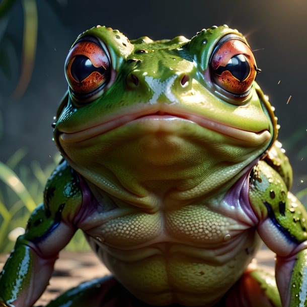 Picture of a angry frog