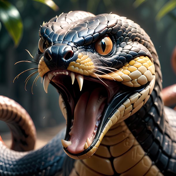 Picture of a angry cobra