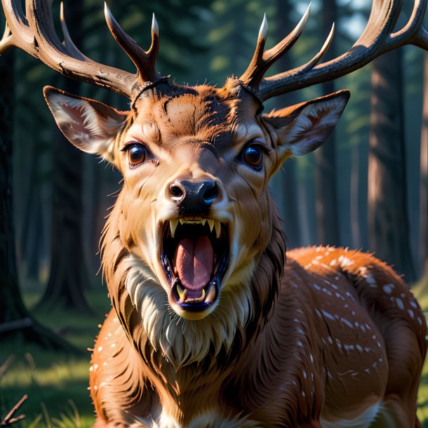 Image d'un cerf en colère