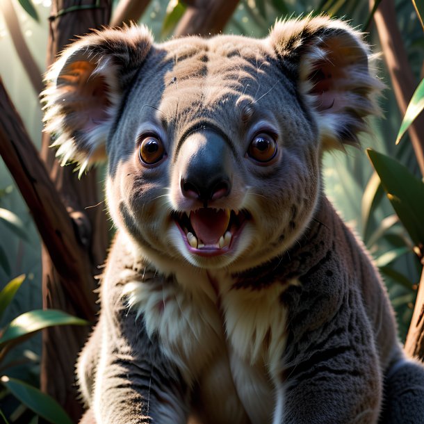 Photo d'un koala en colère