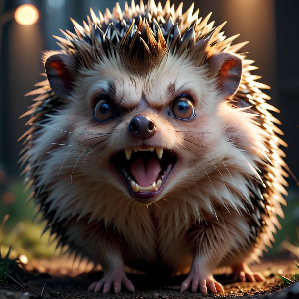 Picture of a angry hedgehog