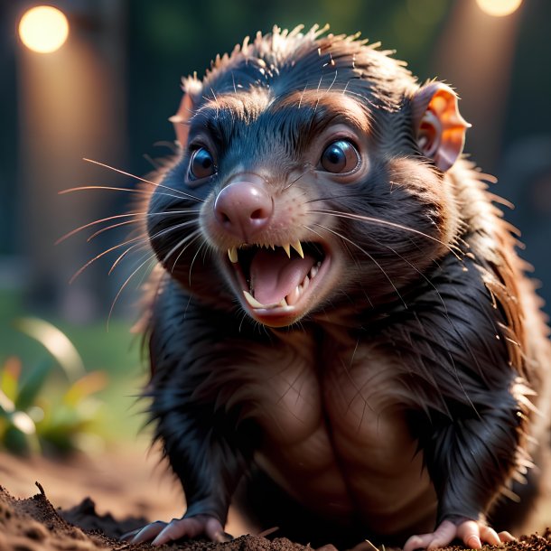 Picture of a angry mole