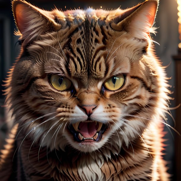 Picture of a angry cat