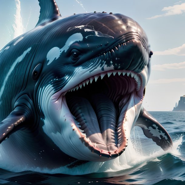 Picture of a angry whale