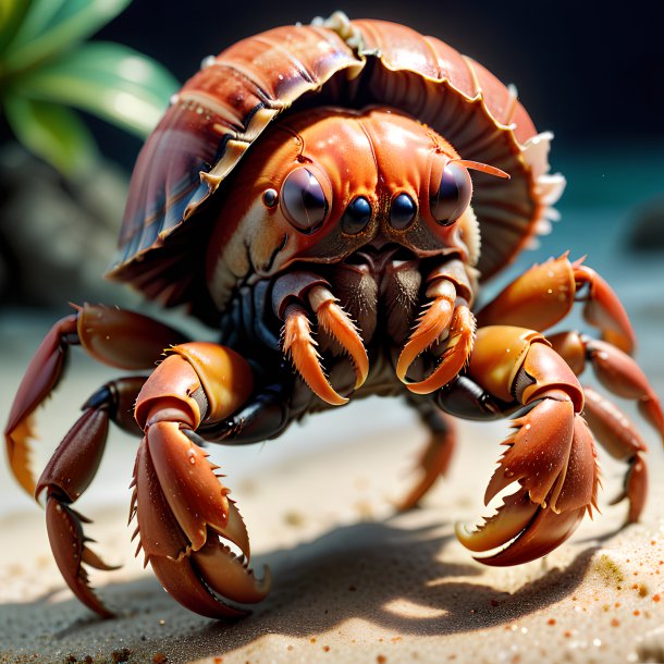 Picture of a angry hermit crab