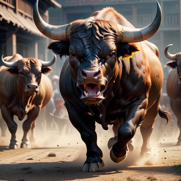 Picture of a angry bull