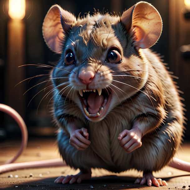 Image d'une souris en colère