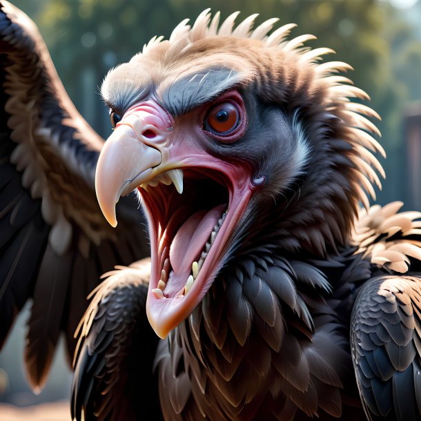 Picture of a angry vulture