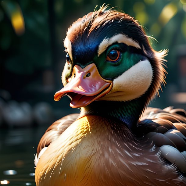 Picture of a angry duck