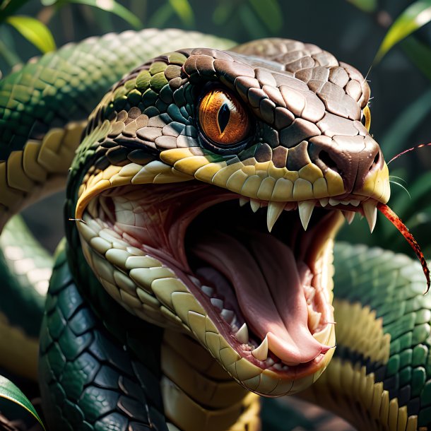 Picture of a angry snake