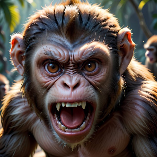 Picture of a angry monkey