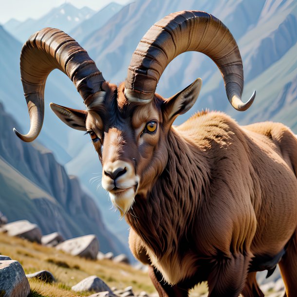 Picture of a angry ibex