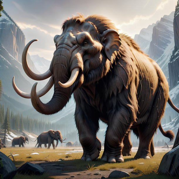 Picture of a angry mammoth