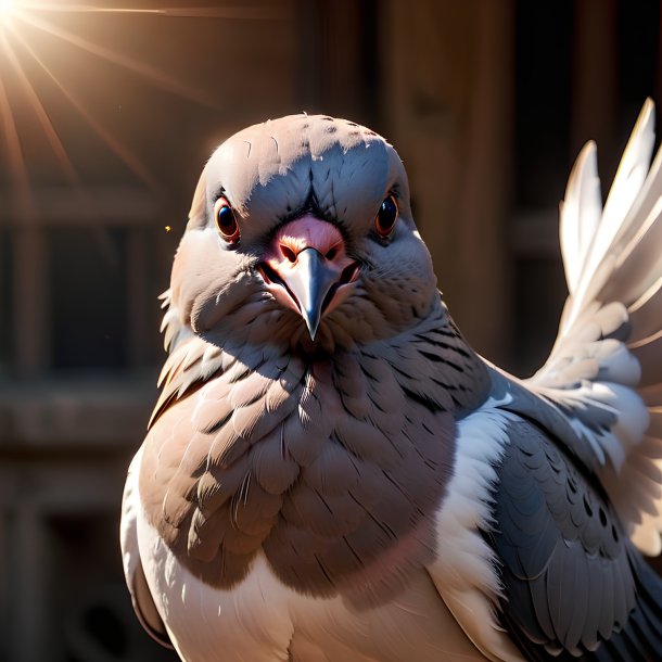 Picture of a angry dove