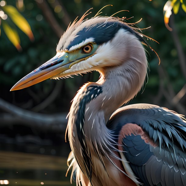 Picture of a angry heron