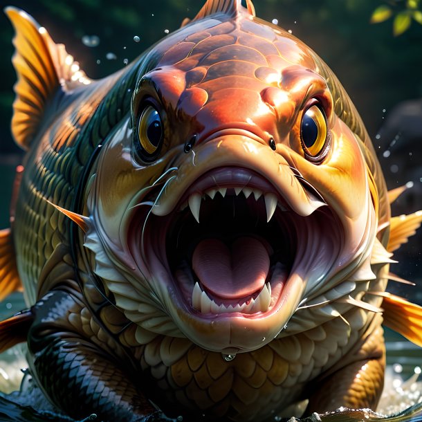 Picture of a angry carp