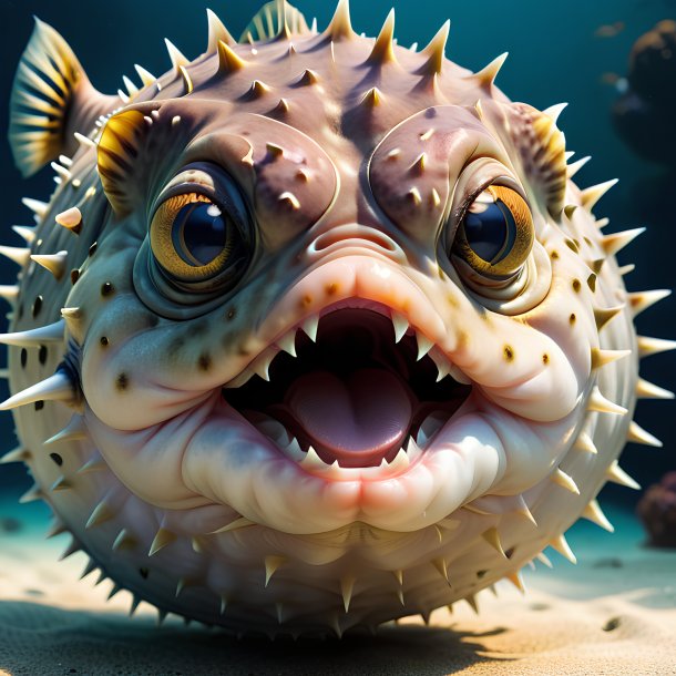 Picture of a angry pufferfish