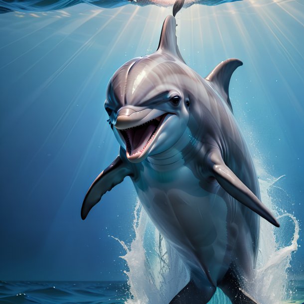 Picture of a threatening dolphin