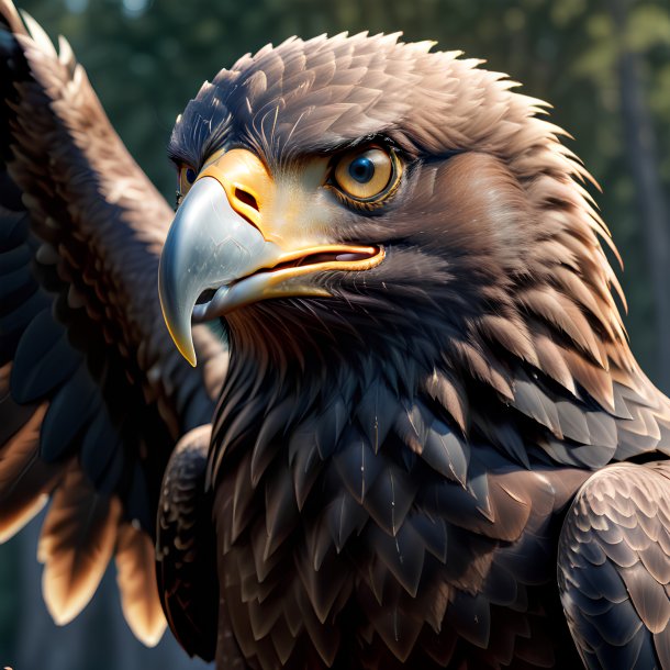 Picture of a threatening eagle