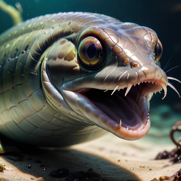 Picture of a threatening eel