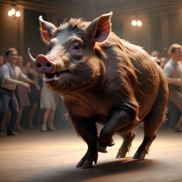 Picture of a dancing boar