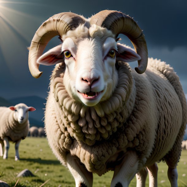 Picture of a threatening sheep